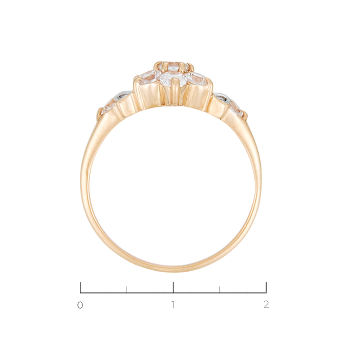 Кольцо из золота 585 пробы c 13 фианитами, Л 3309 2933 за 16640