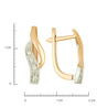 Серьги из золота 585 пробы c бриллиантами