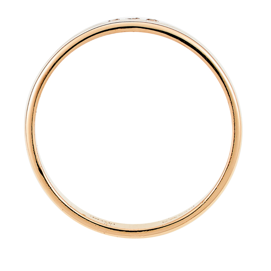Кольцо из комбинированного золота 585 пробы c 3 бриллиантами, Л35060665 за 18300