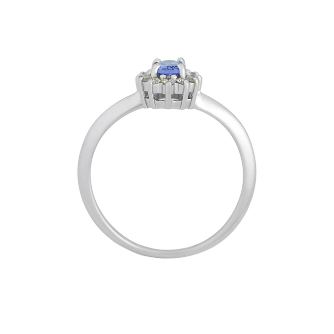 Кольцо из золота 585 пробы c танзанитом и бриллиантами, Л 2811 5810 за 16720