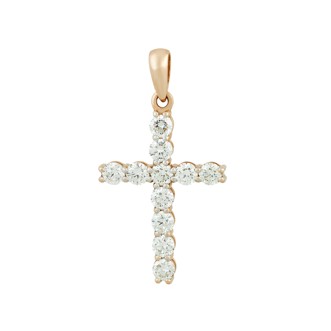 Подвеска из золота 585 пробы c бриллиантами