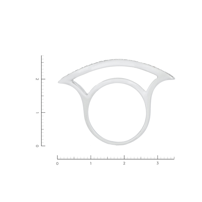Кольцо из белого золота 585 пробы c 25 бриллиантами, Л 2410 0913 за 69000