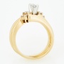 Кольцо из комбинированного золота 585 пробы c 9 бриллиантами Л23150694 фото 3