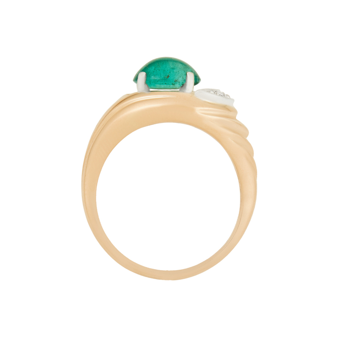 Кольцо из золота 585 пробы c изумрудом и бриллиантами, Л 4710 6925 за 89520