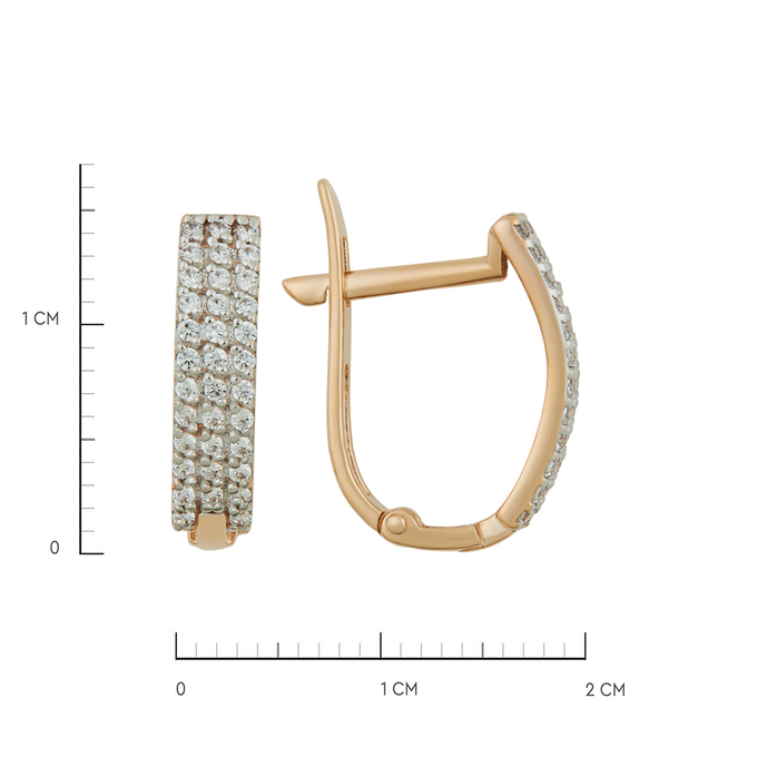 Серьги из золота 585 пробы c фианитами, Ц О007 0919 за 20560