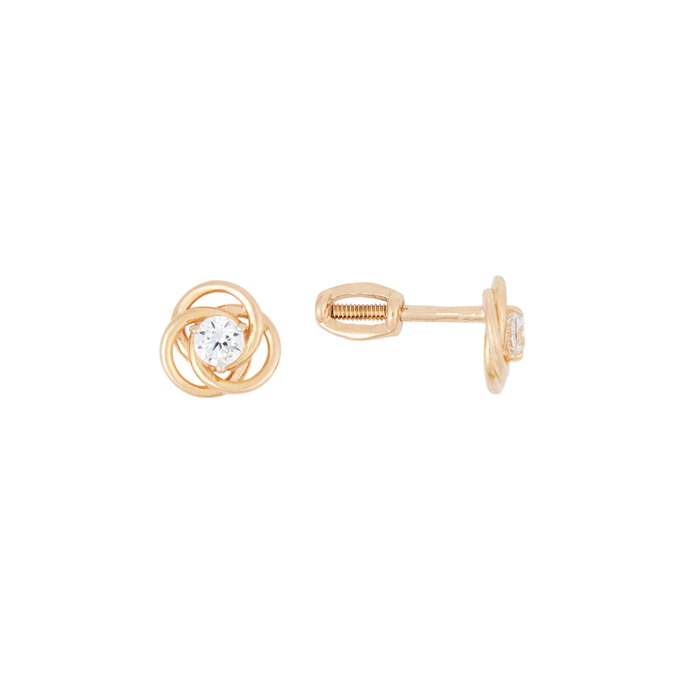 Серьги из золота 585 пробы c фианитами, Л 6201 8809 за 9520
