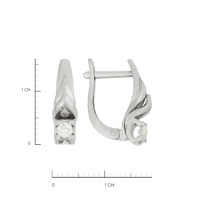 Серьги из золота 585 пробы с бриллиантами, Л 6302 3483 за 40800