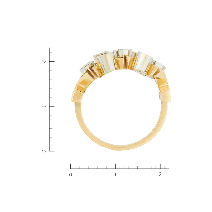 Кольцо из золота 585 пробы c 7 бриллиантами, Л 3112 5510 за 47800