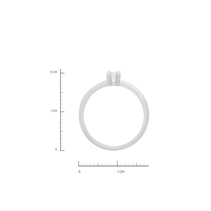 Кольцо из золота 585 пробы c бриллиантами