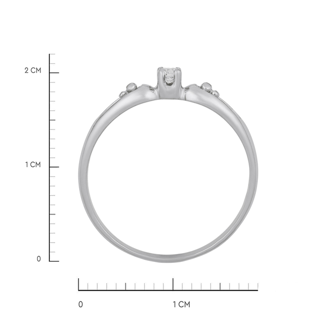 Кольцо из золота 585 пробы c бриллиантом, Л 2508 9857 за 22000