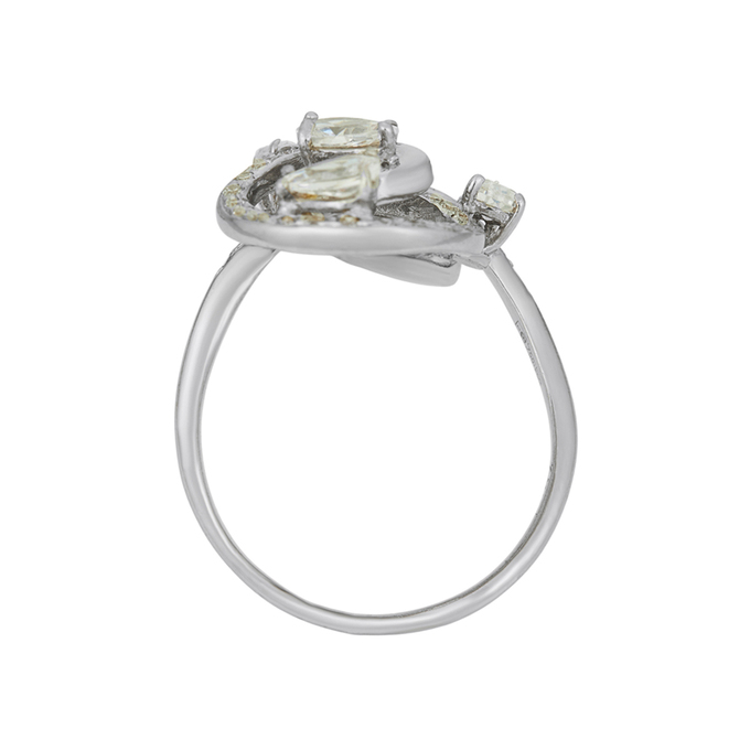 Кольцо из золота 750 пробы c бриллиантами и синтетическими камнями, Л 2811 6971 за 69000