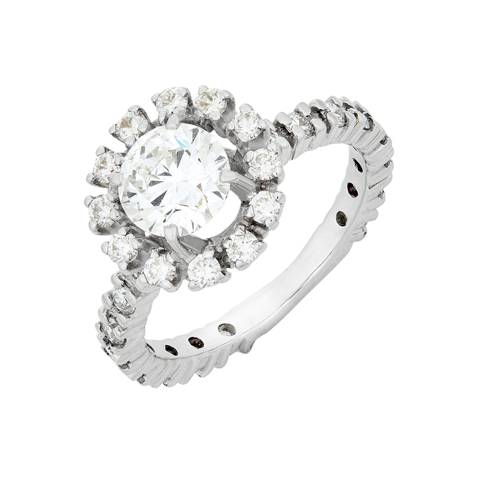 Кольцо из золота 585 пробы c бриллиантами, Л 3307 3916 за 550000