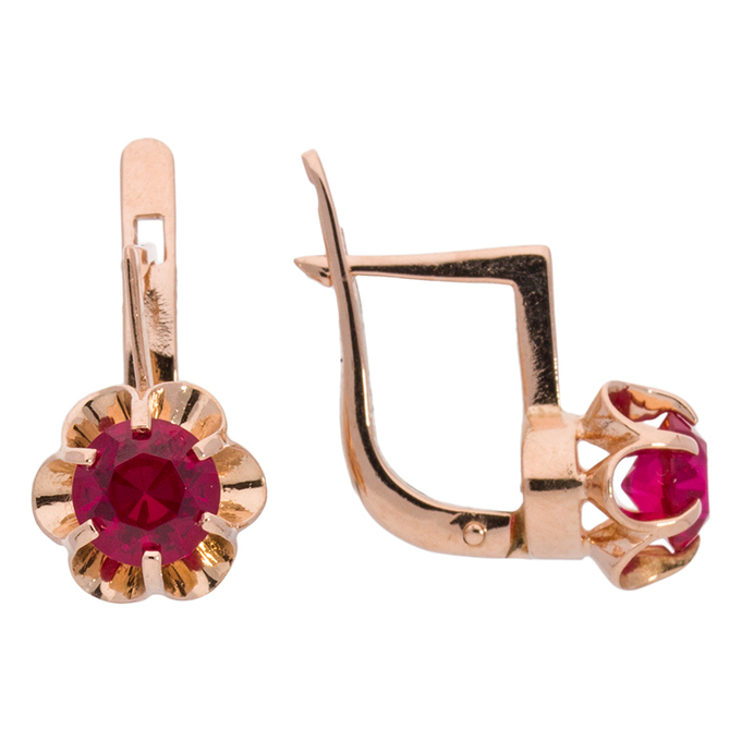 Серьги из красного золота 583 пробы