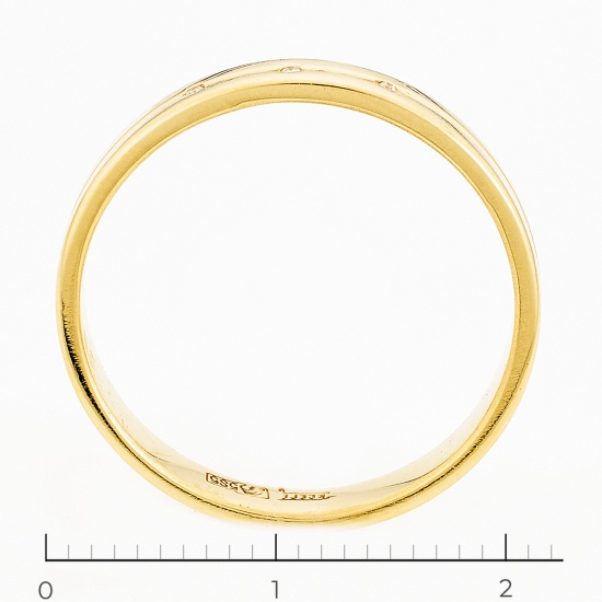 Кольцо из желтого золота 585 пробы c 3 бриллиантами, Л58039367 за 14950