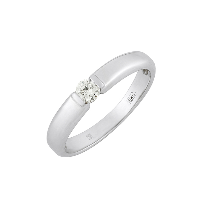 Кольцо из золота 585 пробы c бриллиантом