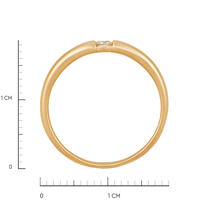 Кольцо из золота 585 пробы c бриллиантом, Л 3309 4169 за 20000