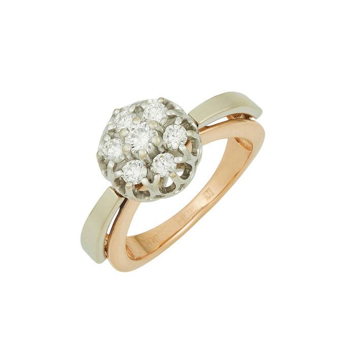 Кольцо из золота 585 пробы c бриллиантами, Л 4807 4520 за 48500