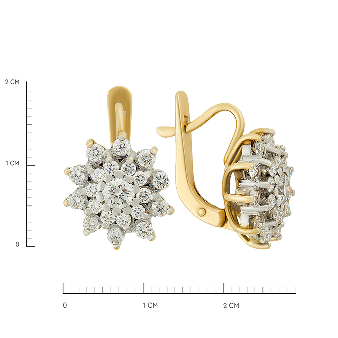 Серьги из золота 585 пробы c бриллиантами, Л 5206 6407 за 275500