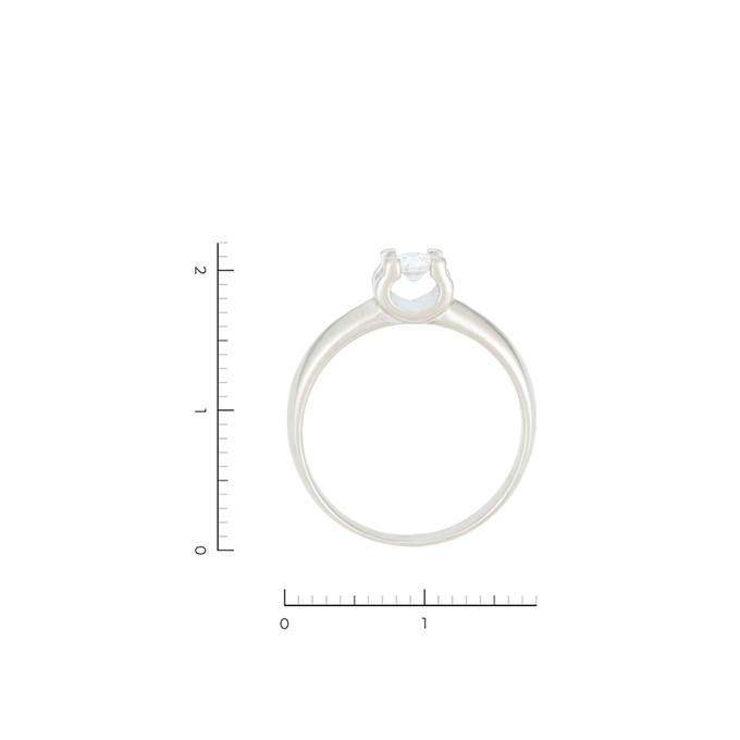 Кольцо из золота 585 пробы c 1 бриллиантом, Л 3505 6158 за 47600