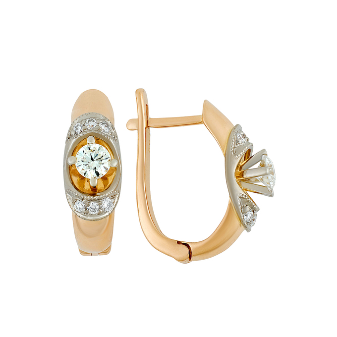 Серьги из золота 585 пробы c бриллиантами, Л 3309 8127 за 198030