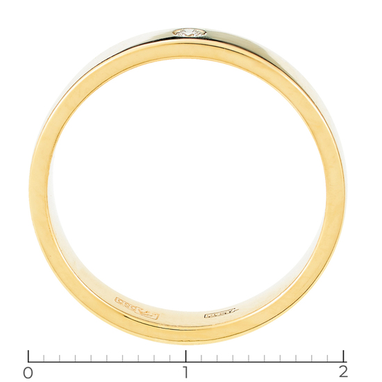 Кольцо из желтого золота 585 пробы c 1 бриллиантом, Л45055835 за 20340