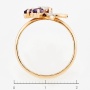 Кольцо из комбинированного золота 585 пробы c 5 аметистами и фианитами Л43054504 фото 4
