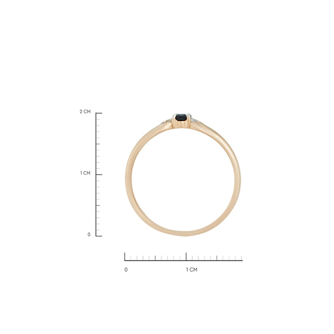 Кольцо из золота 585 пробы c сапфиром и бриллиантами, Л 3309 6329 за 20720