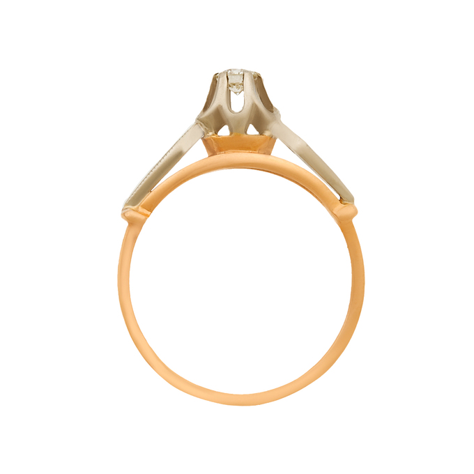 Кольцо из золота 585 пробы c бриллиантами