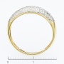 Кольцо из комбинированного золота 585 пробы c 95 бриллиантами Л70004711 фото 4