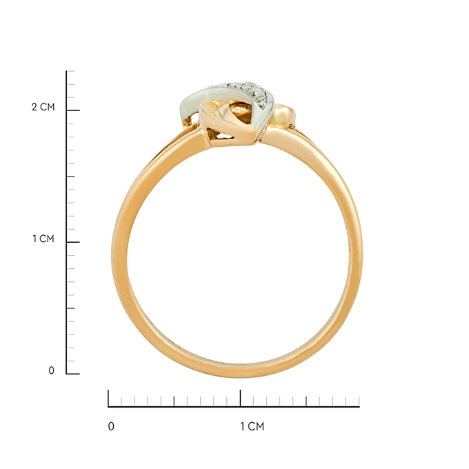 Кольцо из золота 585 пробы c бриллиантами