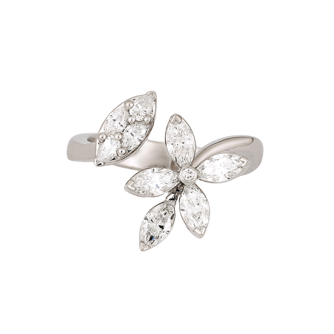 Кольцо из золота 750 пробы c бриллиантами, Л 4508 1905 за 190000