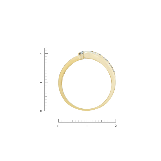 Кольцо из золота 585 пробы c 12 бриллиантами, Л 3706 1551 за 41520