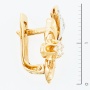 Серьги из комбинированного золота 585 пробы c фианитами Л75009537 фото 3