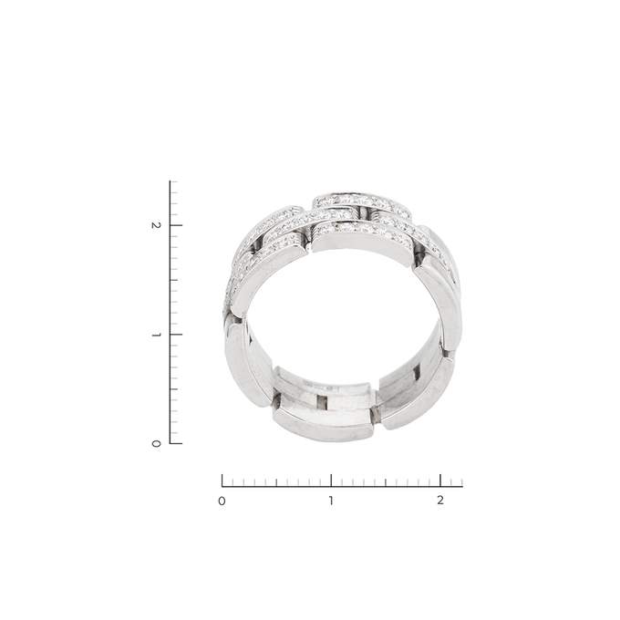 Кольцо из белого золота 750 пробы c 30 бриллиантами, Л 0910 3591 за 162000