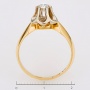 Кольцо из комбинированного золота 750 пробы c 1 бриллиантом Л28065633 фото 4