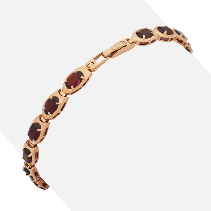 Браслет из золота 585 пробы c гранатами, Л 0616 6897 за 82500