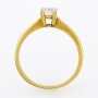 Кольцо из желтого золота 750 пробы c 1 бриллиантом Л33065834 фото 3