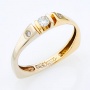Кольцо из комбинированного золота 750 пробы c 3 бриллиантами Л45051373 фото 1