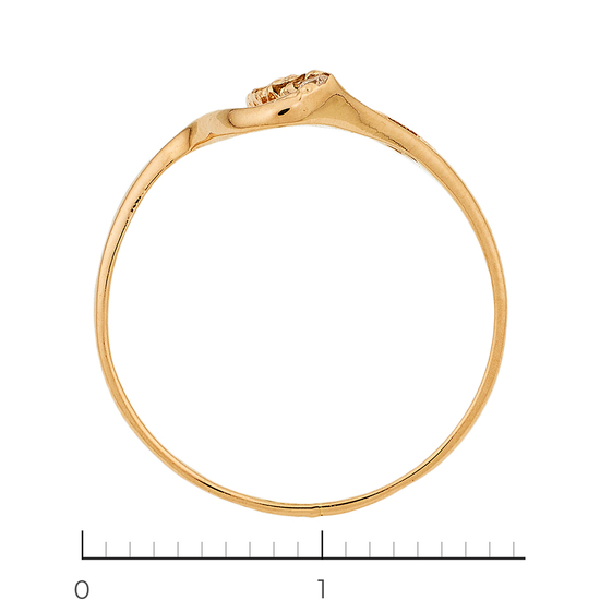 Кольцо из красного золота 585 пробы c фианитами, Л75015801 за 5310