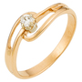 Кольцо из комбинированного золота 585 пробы c 1 бриллиантом Л39102456 фото 1