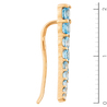 Серьги из красного золота 585 пробы c 18 топазами