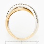 Кольцо из комбинированного золота 585 пробы c 40 бриллиантами Л43053662 фото 4