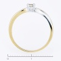Кольцо из комбинированного золота 585 пробы c 1 бриллиантом Л11138253 фото 4
