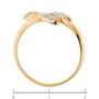 Кольцо из комбинированного золота 585 пробы c фианитами Л31122199 фото 4