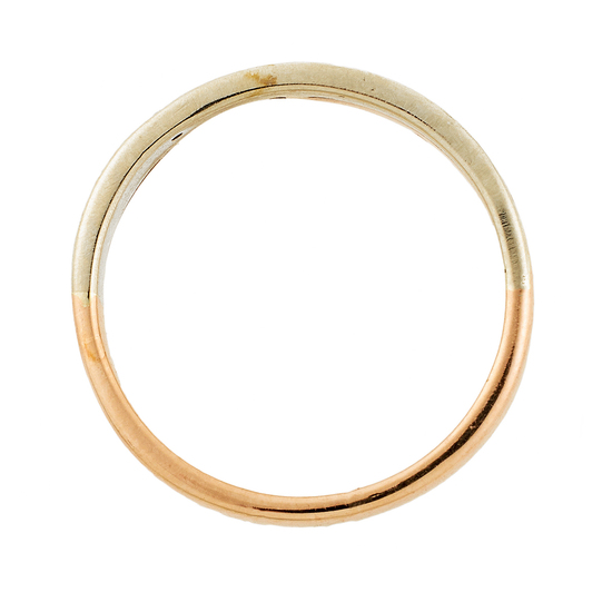 Кольцо из комбинированного золота 585 пробы c 3 бриллиантами, Л31121997 за 11940
