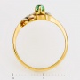 Кольцо из комбинированного золота 750 пробы c 9 бриллиантами и 1 изумрудом Л29111185 фото 4