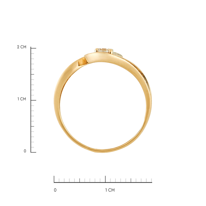 Кольцо из золота 585 пробы c фианитами, Л 5406 2246 за 18800