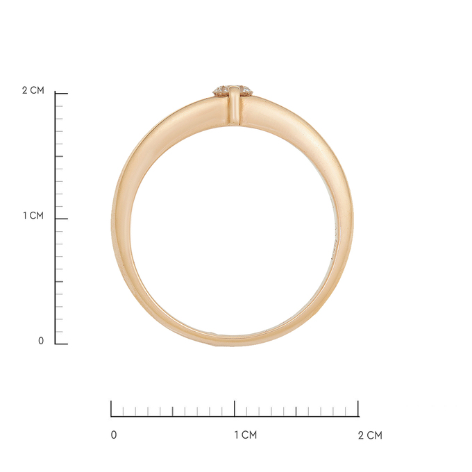 Кольцо из золота 585 пробы c бриллиантом, Л 3309 6529 за 55120