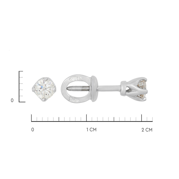 Серьги из золота 585 пробы c бриллиантами, К 0000 4168 за 50400