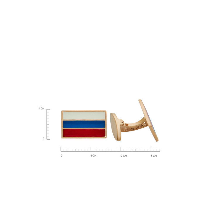 Запонки из золота 585 пробы c эмалями, Л 2506 5454 за 65700